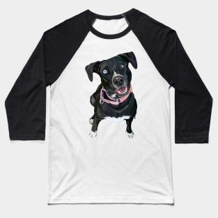 Charismatic Canine Black Labrador Mix Baseball T-Shirt